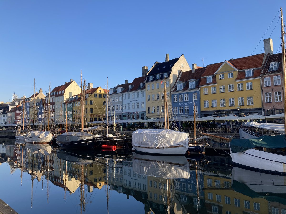 Quiet Nyhavn on a Sunday morning